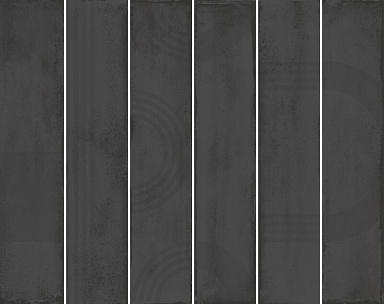 Панно Kerama Marazzi KMP3STA009RN6X Панно Мажорель чёрный глянцевый (из 6 частей 6х28,5) 36x28,5x1