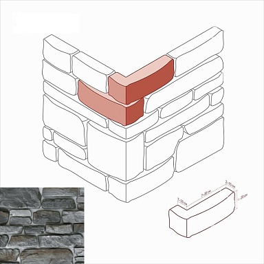 Искусственный камень White Hills 703-85 Тевиот Угол 7-30 x 4-20