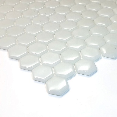 Мозаика Natural STP-WH001-HEX стекло (25) 300х300