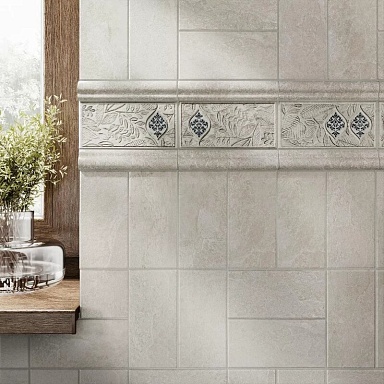 Бордюр Kerama Marazzi BLD053 Сиена серый светлый матовый 15x3