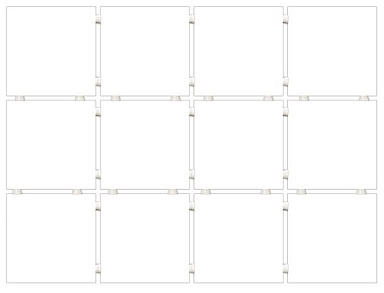 Керамогранит Kerama Marazzi 1146H Конфетти белый блестящий полотно 29,8х39,8 из 12 частей 9,8х9,8