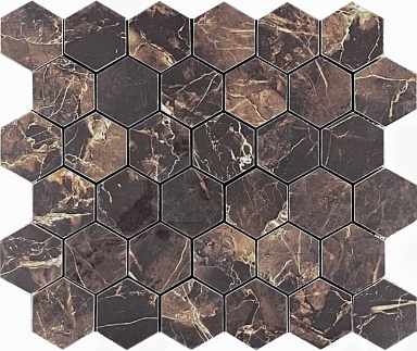 Декор Velsaa Mosaic Copper Slab Black 48 Hexagone 30.9x32.2