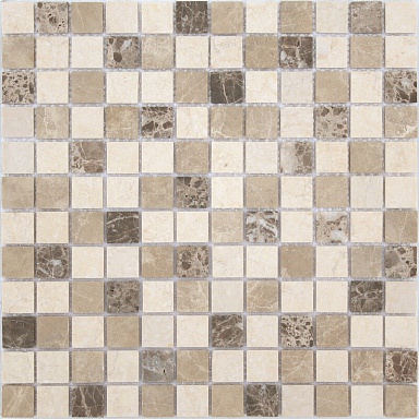 Мозаика Caramelle Mosaic Pietrine Pietra Mix 1 MAT 23x23 - толщина 4 мм 29.8X29.8
