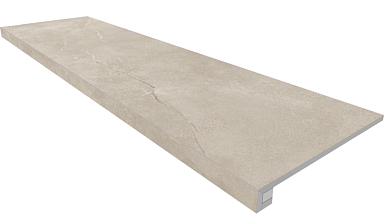 Ametis by Estima Комплект MM00 Magmas Ivory (Ступень 33x120 неполированный прямоугольный бортик без насечек + Подступенок 14,5x120)