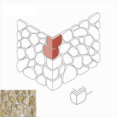 Искусственный камень White Hills 605-15 Хантли угол 7-13 x 12,5-18