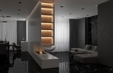 Керамогранит Tile Kraft 5756 Tornado Negro (GW20) Polished 60*60