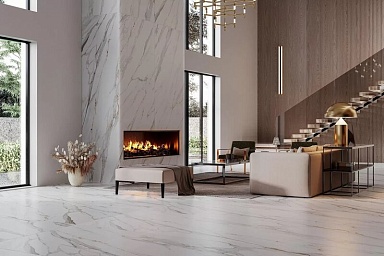 Керамогранит Kerama Marazzi SG074700R Калакатта Голд бежевый обрезной 119,5x320