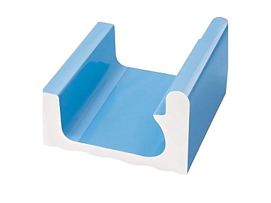 Декоративная вставка Serapool K301 Поручневый водоотводный канал Light Blue 23,5x24,5