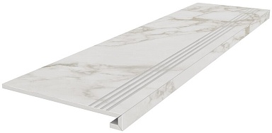 Kerama Marazzi SG540722R/GCF Ступень клееная Монте Тиберио серый светлый лаппатированный обрезной 33x119,5x0,9
