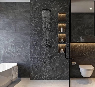 Декор SotGres Ontario Nero Decore Carving Slim 40x120