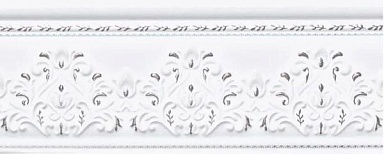 Бордюр Azulejo Espanol Cenefa Jeddah Platino 10x25