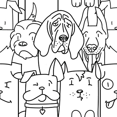 Декор Codicer Oh My Dog White 25x25