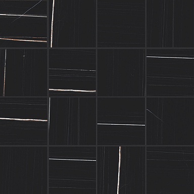 Декор Casa Dolce Casa 752808 Stones 2.0 Sahara Noir Glossy Mosaico 6mm 7,5x7,5 30x30