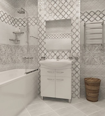 Gracia Ceramica 010301002094 Персиан серый декор 02 25х40
