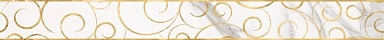 LB-Ceramics 1506-0154 Миланезе дизайн Бордюр Флорал каррара 6х60
