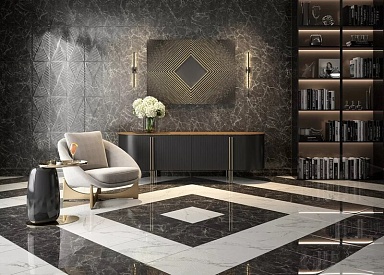 Плитка Kerama Marazzi 11280R Коррер чёрный глянцевый обрезной 30x60x0,9