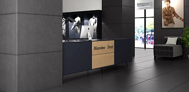 Керамогранит Goldis Tile K2AA0KPQA0F1MO Modena Black Matt Rect 60х120