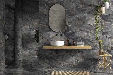Керамогранит Global Tile GT1206018005MCR Stonela Черный карвинг 60x120