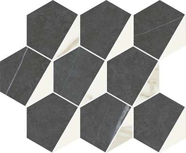 Декор Italon 620110000159 Metropolis Mosaico Hexagon Cold Nat 25.4x31