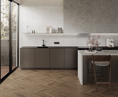 Керамогранит Laparet Wood Latina Brown Chevron коричневый матовый карвинг 60х120