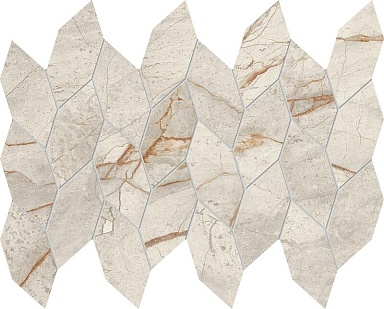 Мозаика Atlas Concorde Italy AYD9 Marvel Diva White Everest Mosaico Twist Lapp 27,6х35