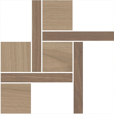 Kerama Marazzi T056/SG644020 Декор Альберони 3 мозаичный коричневый матовый обрезной 27,5x27,5x0,9