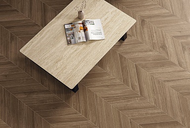 Керамогранит Атлас Конкорд Россия 600010002450 Fusion Oak Rustic Chevron 7,5x45