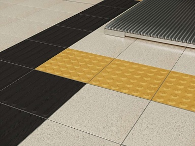 Керамогранит Estima ANB151 Avenue Bobbles Yellow конус жёлтый Тактильный рект. 30x30x15