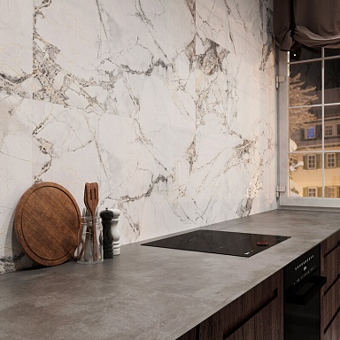 Керамогранит Arcadia Ceramica CR4018-A Malta Bianco Carving 60x120