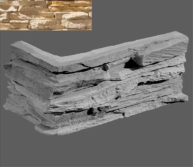 Искусственный камень Leonardo Stone Угловой элемент Перуджа 055 20/10x10x3,5