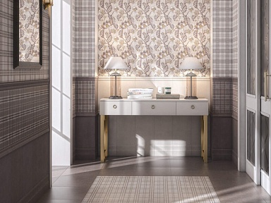 Плитка Kerama Marazzi 6349 Трокадеро клетка коричневый 25*40