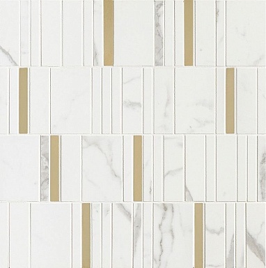 Мозаика Marazzi Italy M8H9 Allmarble Wall Statuario Mosaico Barcode Lux 40х40