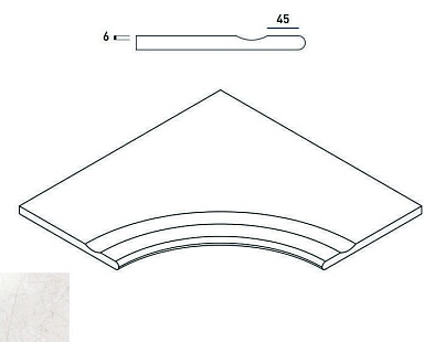 Бордюр Italon 620090000272 PURE BORDO SVASATO ANGOLARE ROUND 30 60x60