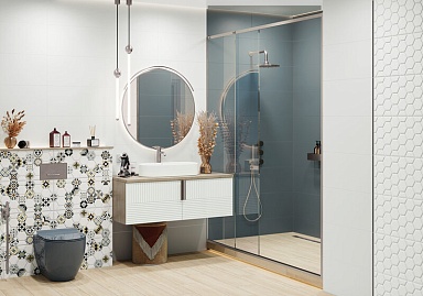 Плитка New Trend WT36EDW23 Edelweiss Hexagon Blue 300x600x9