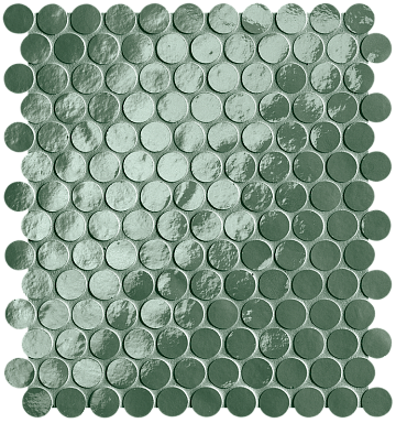 Мозаика FAP Ceramiche fROO Glim Salvia Round Mosaico Brillante 29,5x32,5