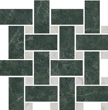 Мозаика Kerama Marazzi T038/SG6542 Серенада мозаичный зеленый лаппатированный 32x32