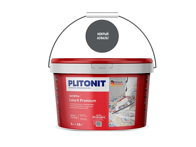 Смеси и затирки Plitonit Colorit Premium Биоцидная (0.5-13 мм) Мокрый асфальт 2 кг