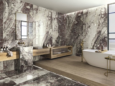 Керамогранит Ape A040956 Breccia Viola Pol Rect 60x120