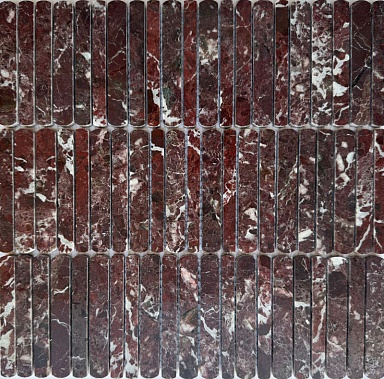 Мозаика Pixmosaic PIX 359 Rosso Levanto Полированная 10/12/15*100 300х305x8