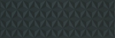 Плитка Kerama Marazzi 12121R Диагональ черный структура обрезной 25x75