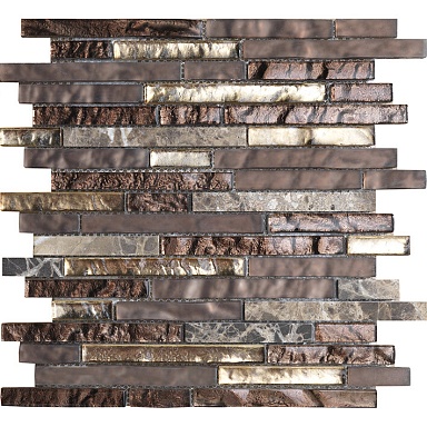 Мозаика L'Antic Colonial L244000961 Treasures Bronze Emperador Strip 29,2x30,4