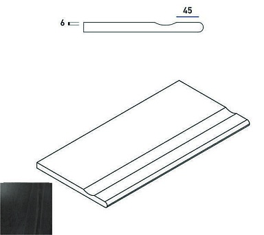 Бордюр Italon 620090000226 CARBON BORDO SVASATO ROUND 30x60