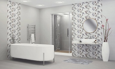 Плитка Eletto Ceramica 506961101 Malwiya Grey Floris 24,2х70