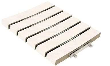 Керамогранит Kerastep Решетка перелива Stone 538 White R11/C 245х300х30
