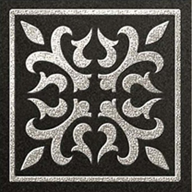 Freelite Decor Вставка Палермо черный (серебро) 6х6