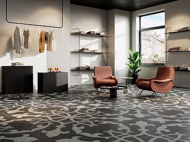 Керамогранит Kerama Marazzi DD843300R Багатти белый чёрный обрезной 80*80