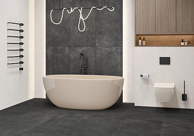 Керамогранит Artkera Group GP6060MIM99M Microcement Black матовый 600x600x9.5