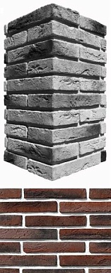 Искусственный камень White Hills 381-45 Остия брик угол 12x26.5x4.9