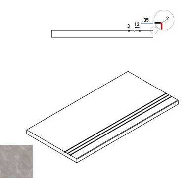 Бордюр Italon 620090000391 Climb ROCK BORDO GRIP 30x60
