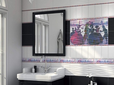 Панно Kerama Marazzi AD/C333/6x/2914 Кампьелло серый 51х28,5 (комплект 6 шт.)